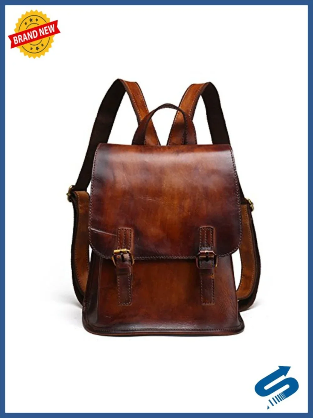 Genuine Leather Backpack for Women, Vintage Rucksack, Travel & Work Daypack